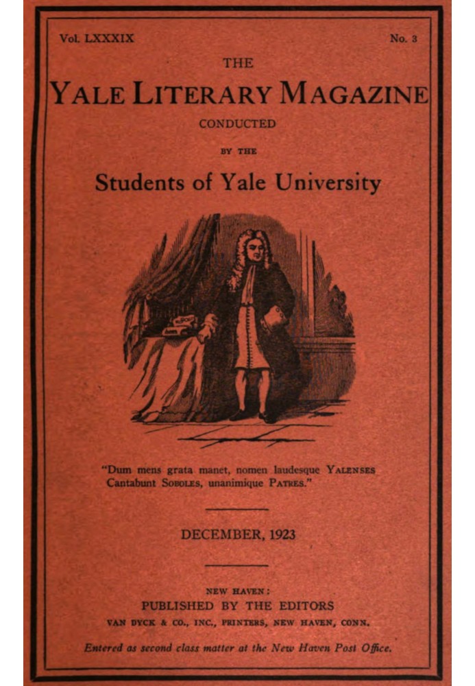 Book The Yale literary magazine (Vol. LXXXIX, No. 3, December 1923)