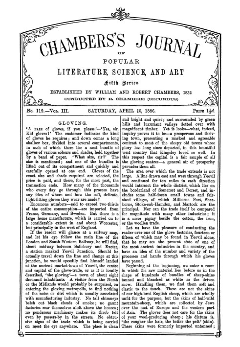 Book Chambers's journal of popular literature, science, and art, fifth series, no. 119, vol. III, April 4, 1886