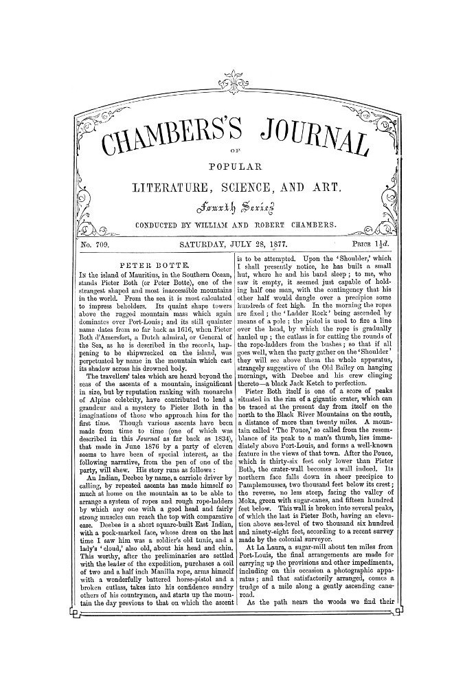 Book Chambers's Journal of Popular Literature, Science, and Art, No. 709 July 28, 1877
