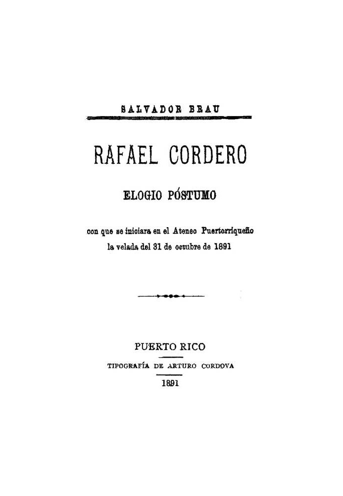 Book Rafael Cordero: Posthumous Praise