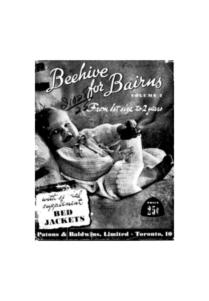 Book Beehive for Bairns, Vol. 2: From 1st Size to 2 Years With Special Supplement: Bed Jackets