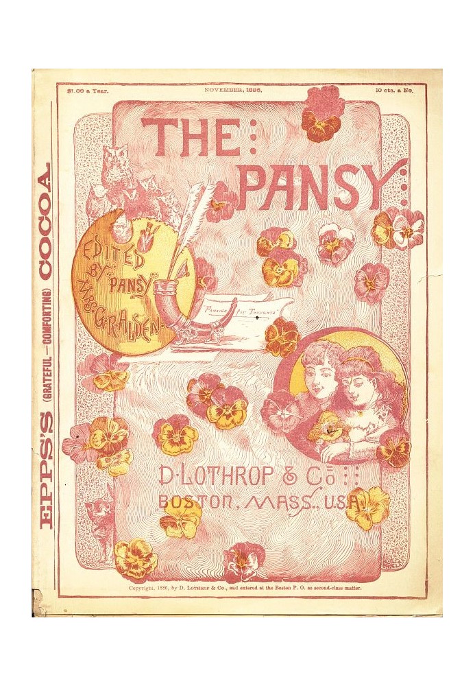 Book The Pansy, November 1886, Vol. 14