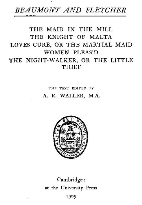 Book Beaumont and Fletcher's Works, Vol. 07 of 10