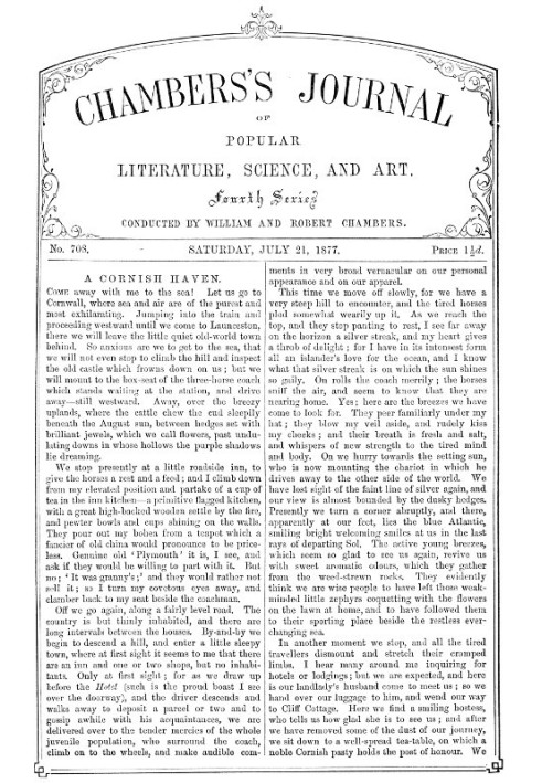 Book Chambers's Journal of Popular Literature, Science, and Art, No. 708 July 21, 1877