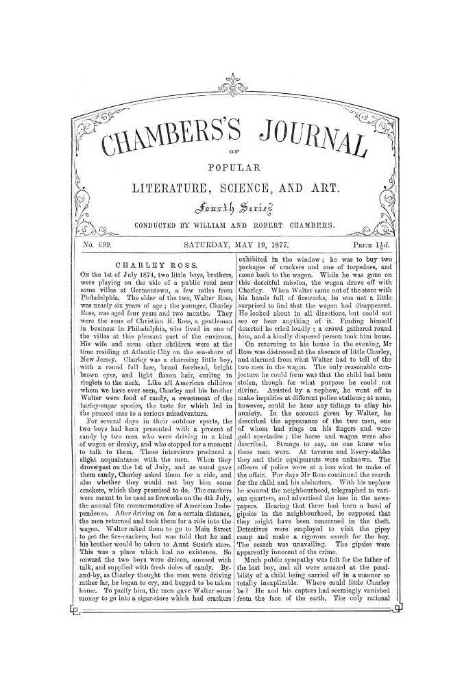 Book Chambers's Journal of Popular Literature, Science, and Art, No. 699 May 19, 1877
