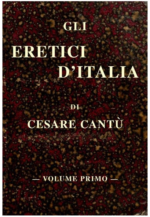 Book The heretics of Italy, vol. THE