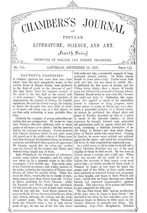 Book Chambers's Journal of Popular Literature, Science, and Art, No. 716 September 15, 1877