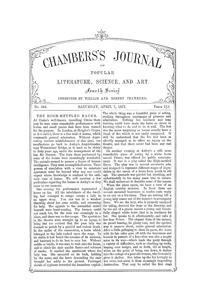 Book Chambers's Journal of Popular Literature, Science, and Art, No. 693 April 7, 1877