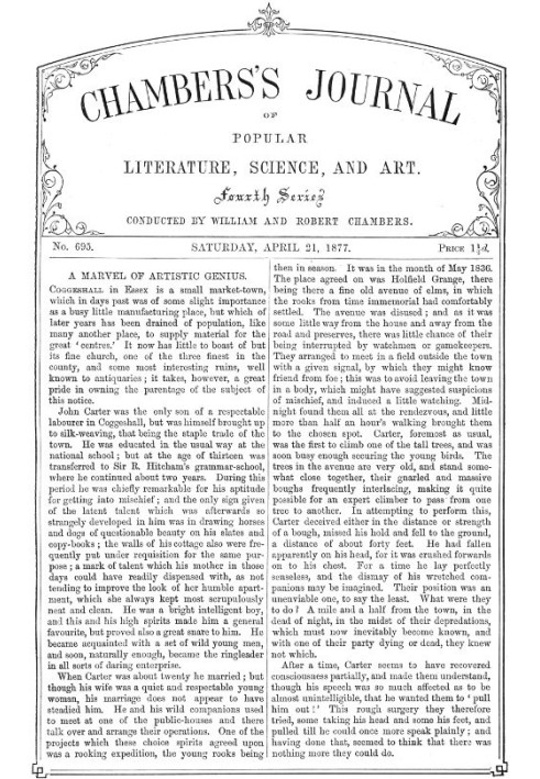 Book Chambers's Journal of Popular Literature, Science, and Art, No. 695 April 21, 1877.