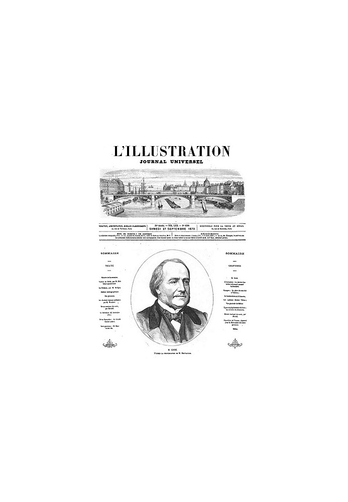 Книга L'Illustration, № 1596, 27 сентября 1873 г.