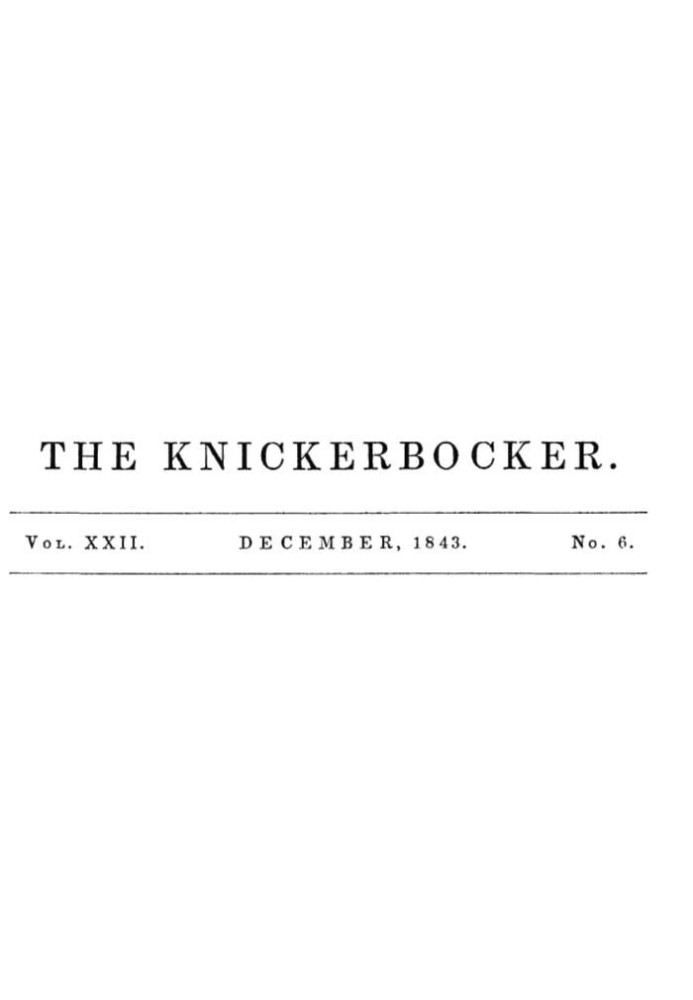 Книга The Knickerbocker, Vol. 22, № 6, грудень 1843 р