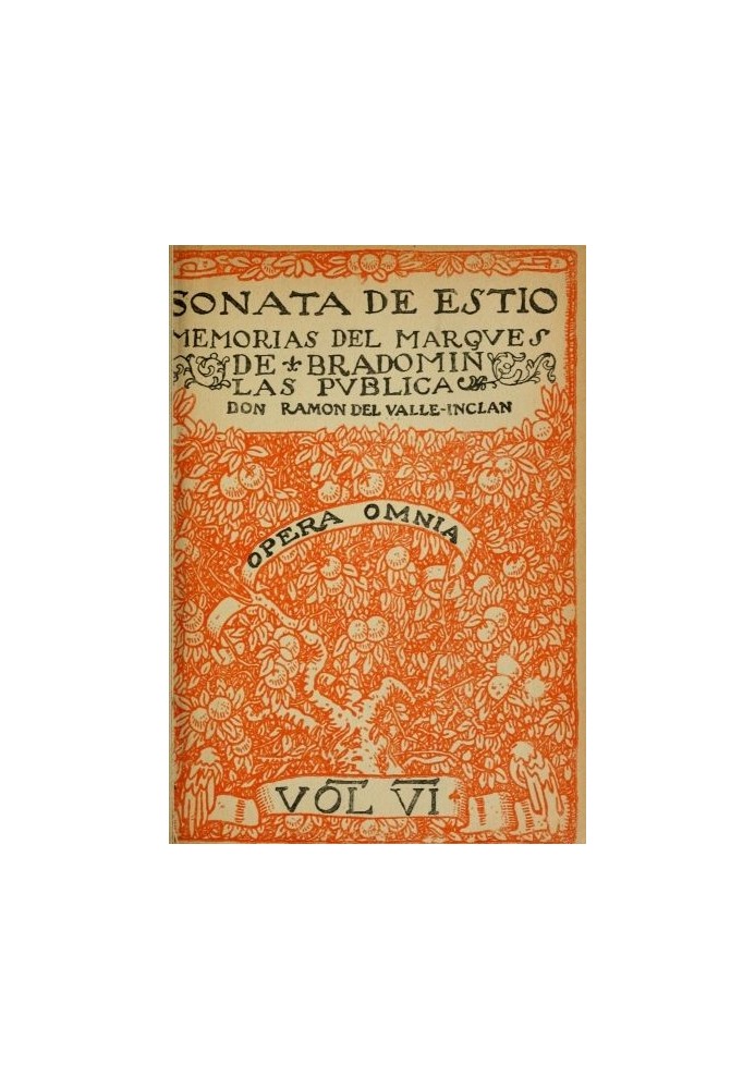 Book Summer Sonata: Memoirs of the Marquis of Bradomín