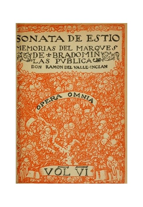 Book Summer Sonata: Memoirs of the Marquis of Bradomín