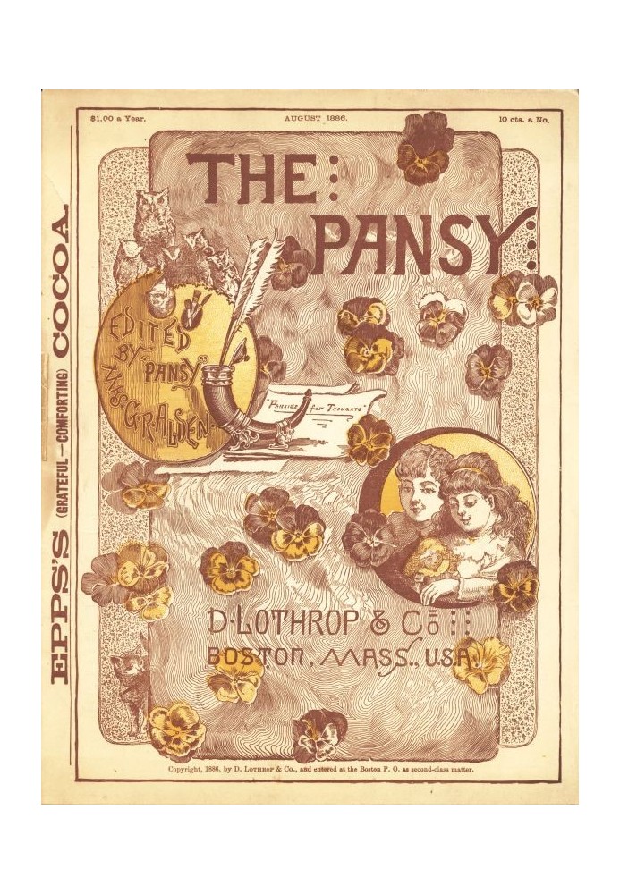 Book The Pansy Magazine, August 1886