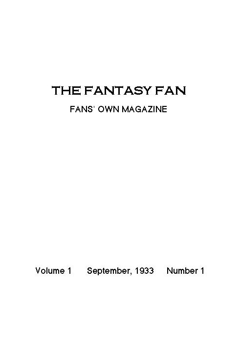 Book The Fantasy Fan, September 1933 The Fan's Own Magazine