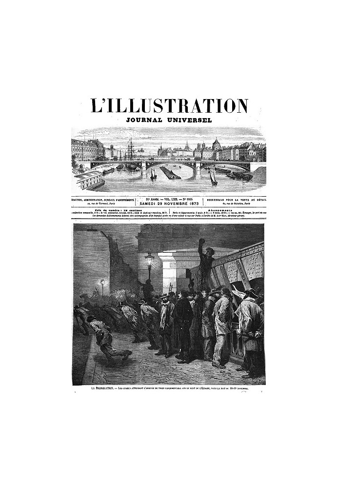 Книга L'Illustration, № 1605, 29 листопада 1873 р
