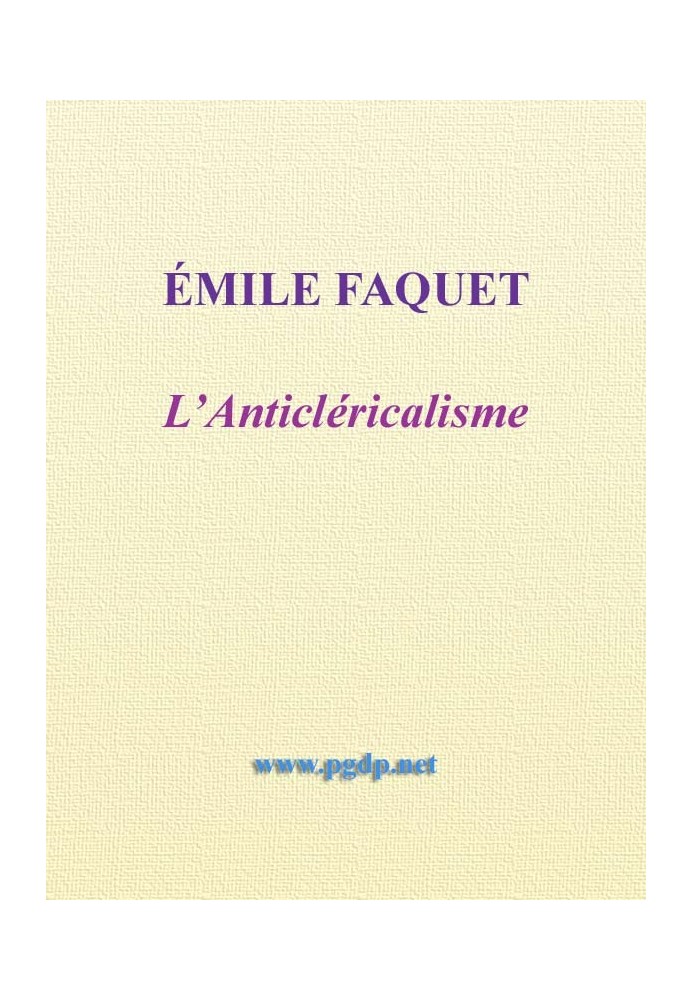 Book Anticlericalism