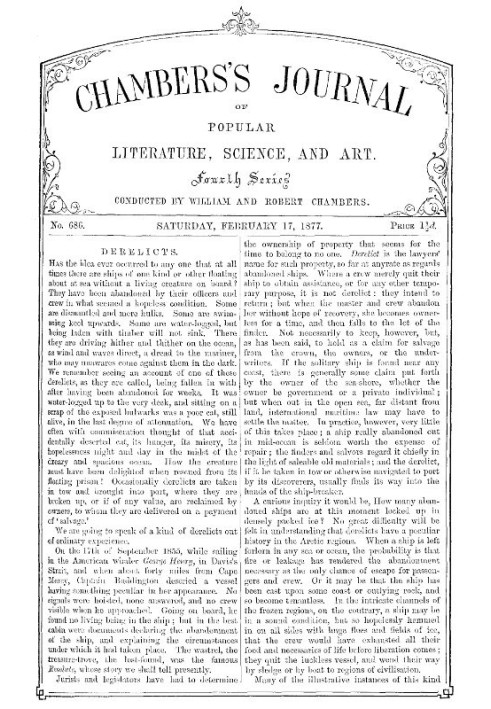 Book Chambers's Journal of Popular Literature, Science, and Art, No. 686 February 17, 1877