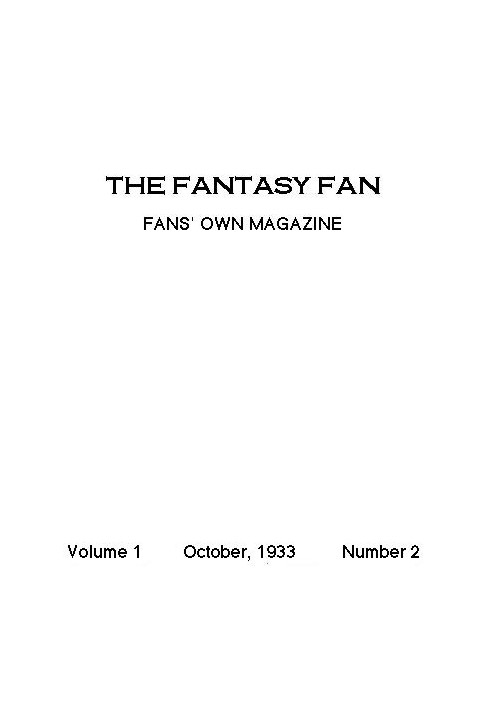 Book The Fantasy Fan, October 1933 The Fan's Own Magazine