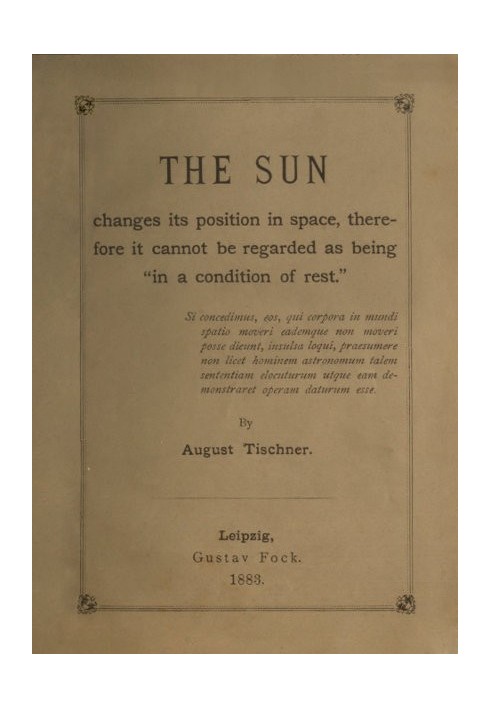 Book The Sun changes its position in space therefore it cannot be regarded as being "in a condition of rest"