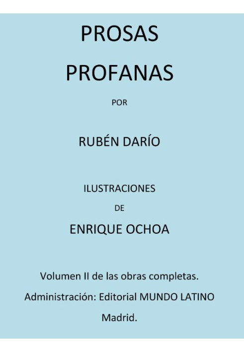 Book Profane Prose Complete Works Vol. II