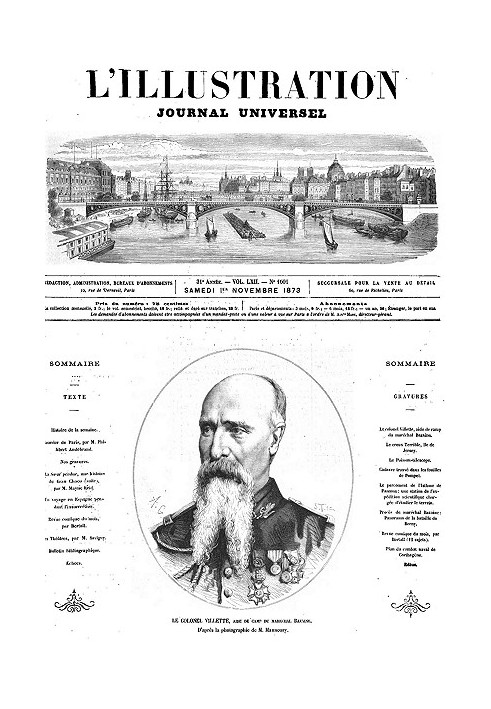 Книга L'Illustration, № 1601, 1 ноября 1873 г.