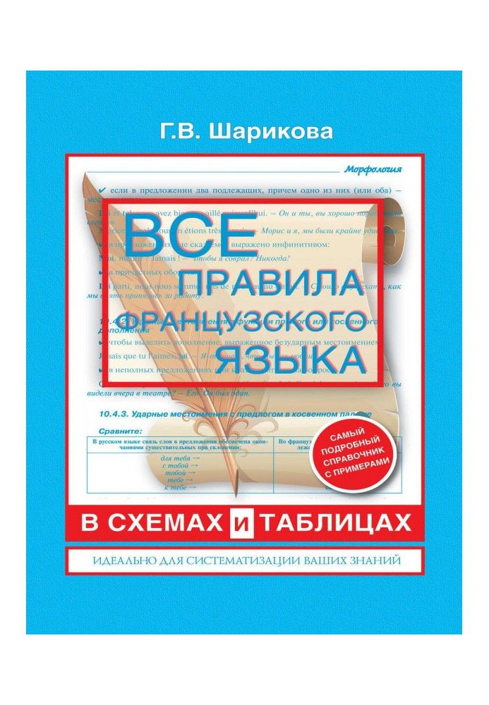 Книга Все правила французского языка в схемах и таблицах: справочник по грамматике