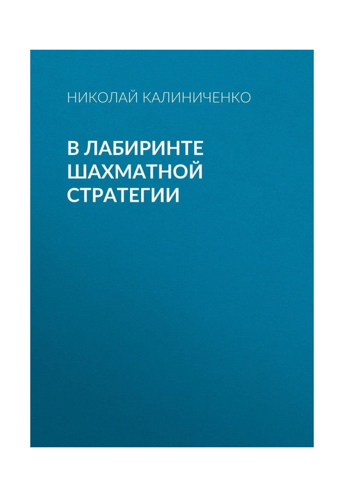 Book In the labyrinth of chess strategy