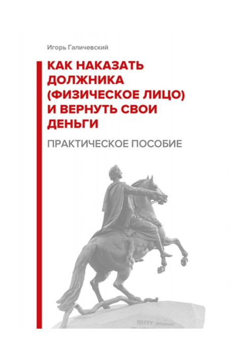 Book How to punish a debtor (physical person) and return the money. Practical manual.