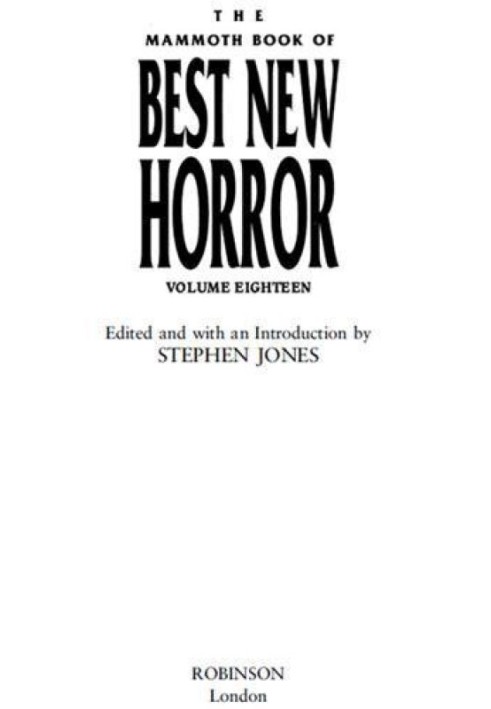 Book The Mammoth Book of Best New Horror, volume 18