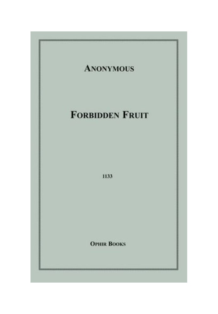 Book Forbridden fruit