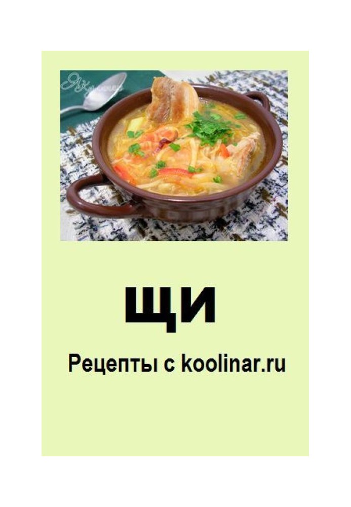 Книга Щі. Рецепти з koolinar.ru