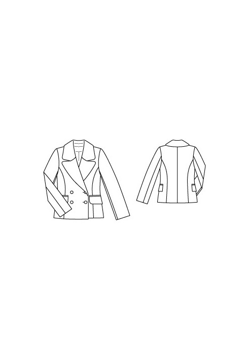 Pattern Double-breasted velvet blazer (Burda 10/2011, pattern number 105) (Burda 10/2011, № викрійки 105)