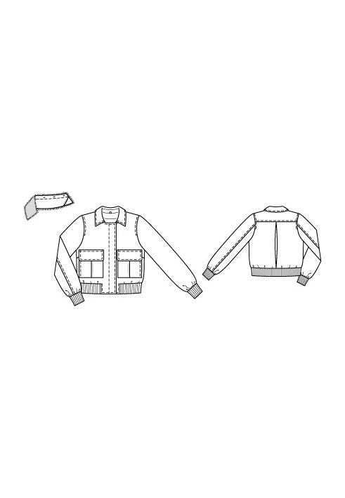 Pattern Leather jacket with removable fur collar (Burda 10/2010, pattern number 101)