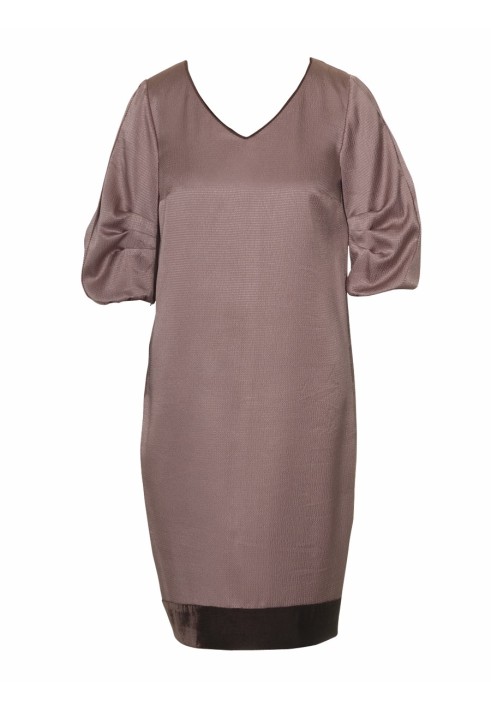 Pattern O-line dress with puffy short sleeves (Burda 12/2010, pattern number 130)
