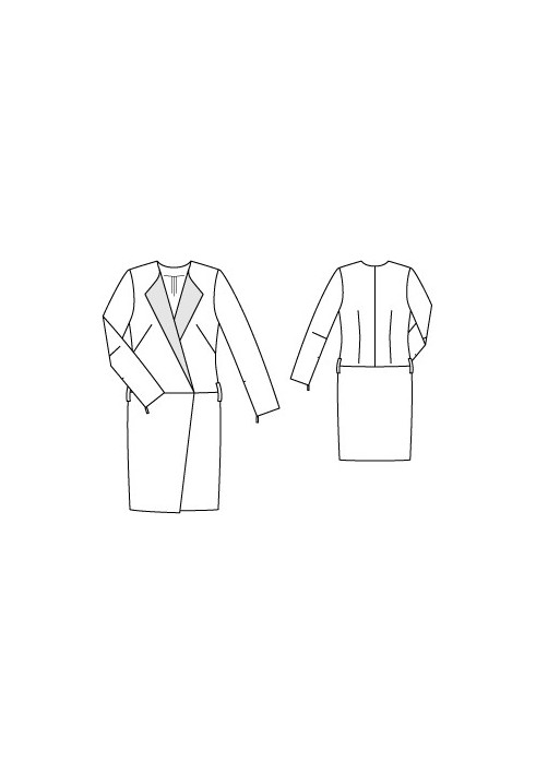 Pattern Dress-coat with contrasting lapels (Burda 11/2012, pattern number 133)