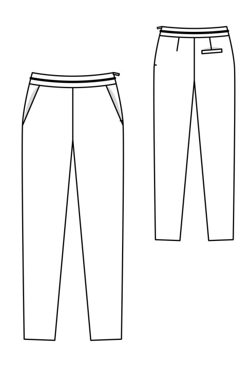 Pattern Knitted trousers with a narrow cut (Burda 11/2018, pattern number 117 A)