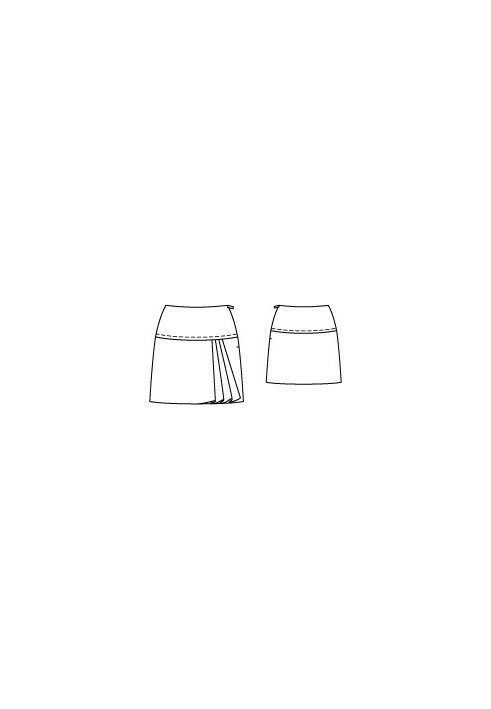 Pattern Mini skirt on a yoke (Burda 8/2010, pattern number 135)