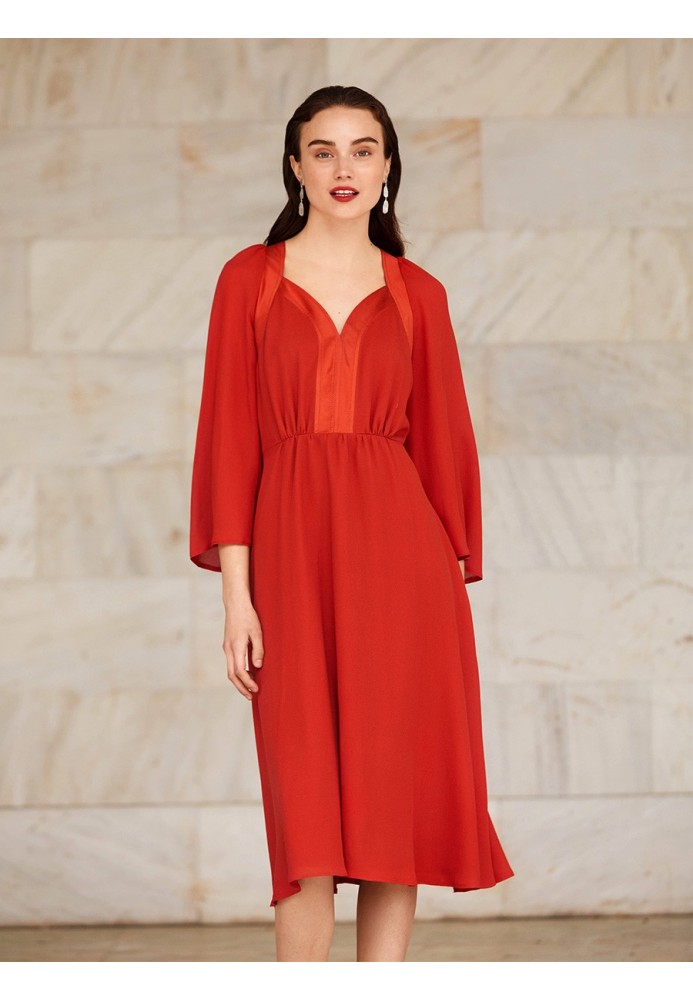 Pattern Dress cut-off with decorative strips (Burda 8/2019, pattern number 119 B)
