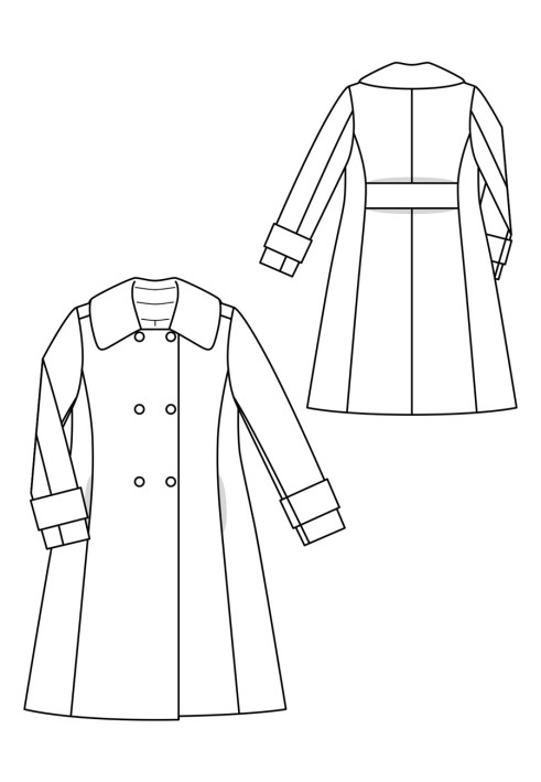 Pattern Retro flared coat (Burda 9/2020, pattern number 104)