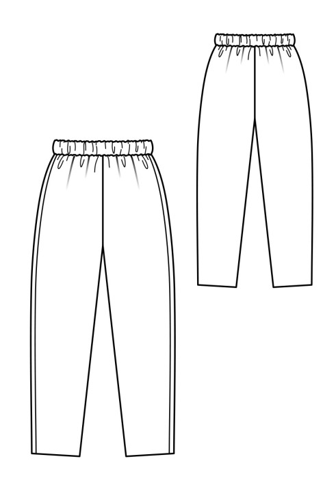 Pattern Velvet trousers with an elastic waistband (Burda 9/2018, pattern number 103 A)