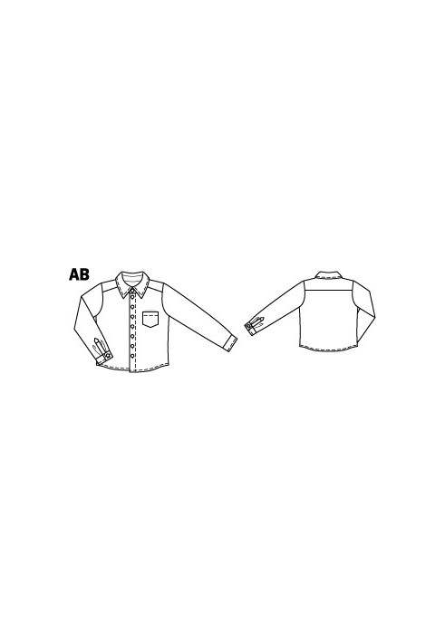 Pattern Classic shirt with chest pocket (Burda 9/2010, pattern number 138 B)
