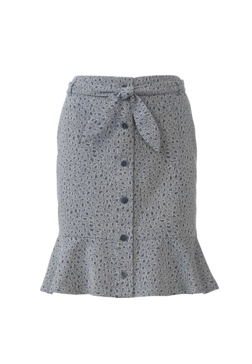 Pattern Pencil skirt with a through fastening and a frill (Burda 5/2020, pattern no. 102)