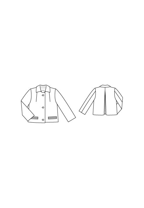 Pattern Short jacket with opposite fold on the back (Burda 8/2011, pattern number 128)