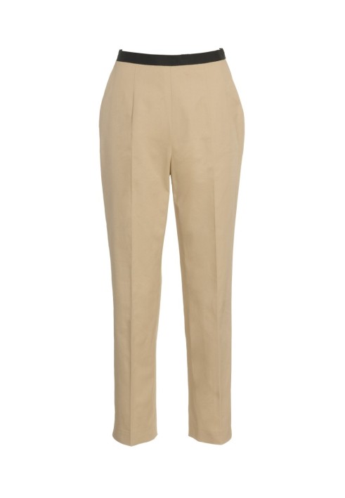 Pattern Pants of a classic cut with a contrasting belt (Burda 4/2011, pattern number 117 B)