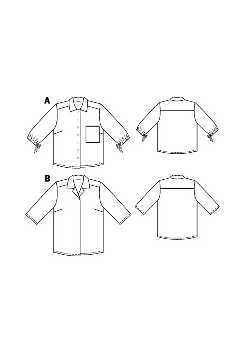 Pattern Shirt of straight cut without fastening (Burda 2/2011, pattern number 110 B)