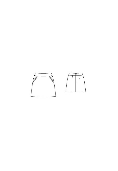 Pattern A-line mini skirt (Burda 2/2010, pattern number 104A)