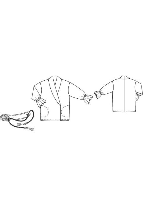Pattern Jacket with suede belt (Burda 2/2012, pattern number 105)