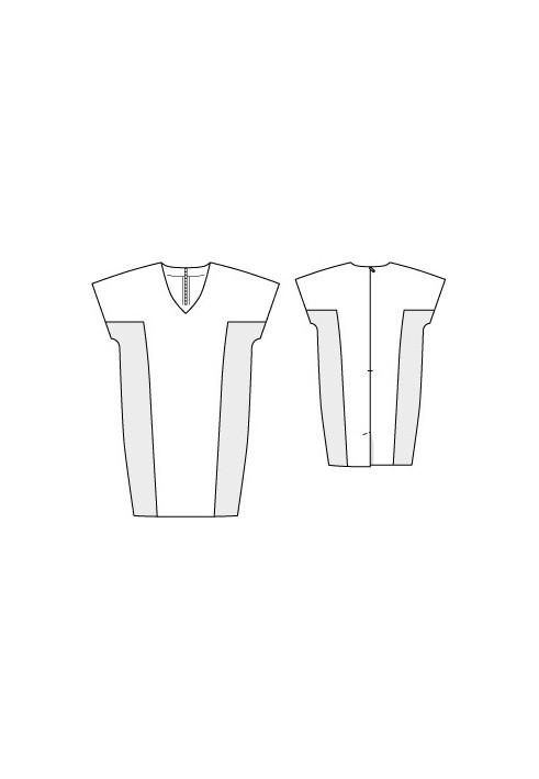 Pattern O-line dress with kimono sleeves (Burda 6/2011, pattern number 131)