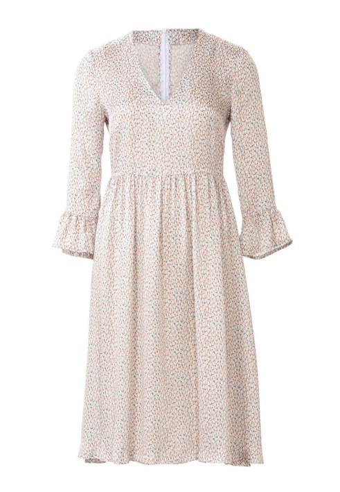 Pattern V-neck cut-out dress (Burda 2/2019, pattern number 115)